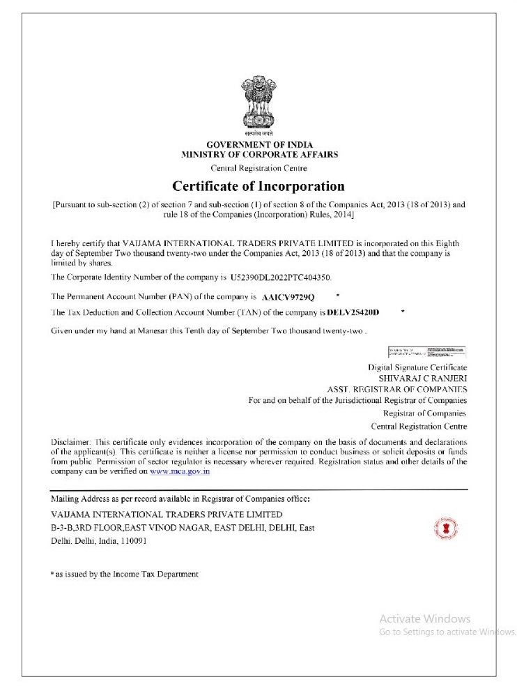 Vaijama International Traders 